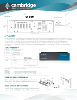 Qt 600 - Cambridge Sound Management
