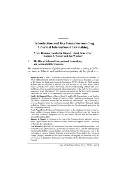 Informal International Lawmaking: Case Studies
