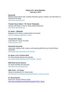 Hotlist of Dr. Seuss Websites February 4, 2013 Seussville Random