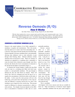 Reverse Osmosis (R/O): How it Works