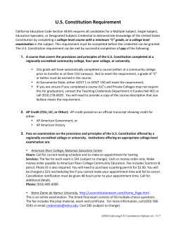 US Constitution Requirement