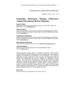 Examining Retirement Housing Preferences Among International