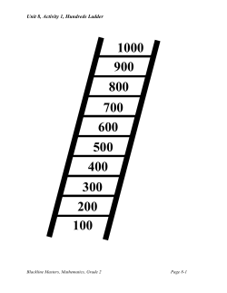 Unit 8, Activity 1, Hundreds Ladder