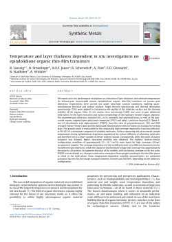 Temperature and layer thickness dependent in situ