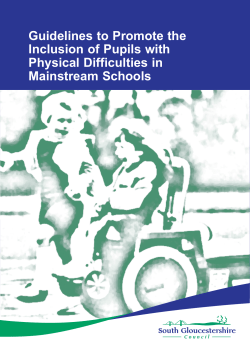 Guidelines to Promote the Inclusion of Pupils with Physical