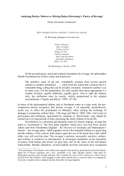 Analysing Darker Motives or Delving Robert Browning`s `Poetry of