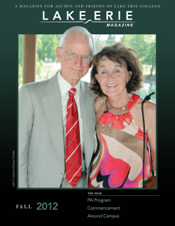 FALL 2012 - Lake Erie College