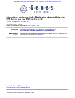 ETS domain as a new DNA-binding motif. Interaction of murine ets