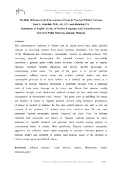 The Role of Humor in the Construction of Satire in Nigerian Political