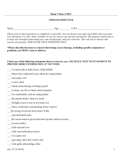 Adolescent Intake - Lakewood Counseling