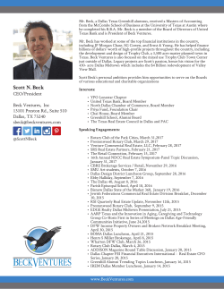 Scott N. Beck - Beck Ventures