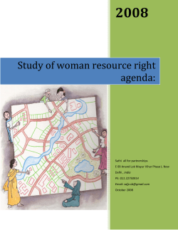Study of woman resource right agenda