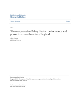 The masquerade of Mary Tudor : performance