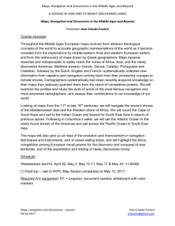 Maps, Navigation and Discoveries in the Middle Ages and Beyond A