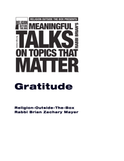 Gratitude - Religion Outside The Box
