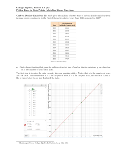 College Algebra, Section 2.2, #34 Fitting Lines to Data Points
