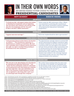 Presidential Voter Guide - Delaware Strong Families
