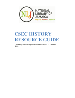 csec history resource guide - The National Library of Jamaica