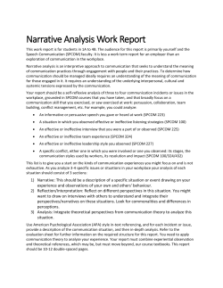 Co-op narrative analysis work report