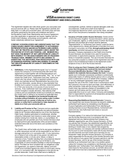 business debit card agreement and disclosures