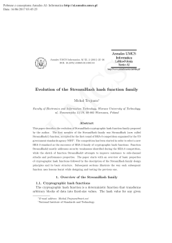 Evolution of the StreamHash hash function family