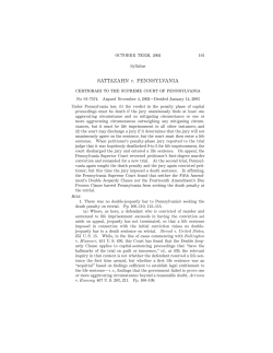 SATTAZAHN v. PENNSYLVANIA certiorari to the supreme court of