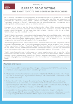 barred from voting - Prison Reform Trust
