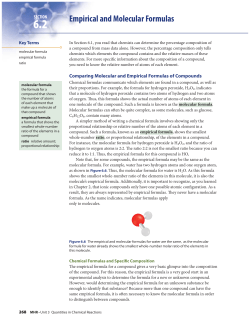 Empirical and Molecular Formulas