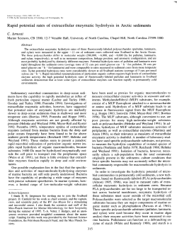 ARNOSTI, C. Rapid potential rates of extracellular enzymatic