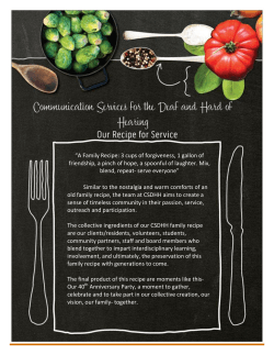 A Family Recipe: 3 cups of forgiveness, 1 gallon of