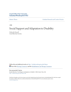 Social Support and Adaptation to Disability