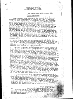 No.25/10/55-Estt.W Government of India Ministry of Home Affairs