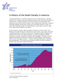 A History of the Death Penalty in America
