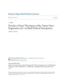 The Impact of the "Motor Voter Registration Act" on Black Political