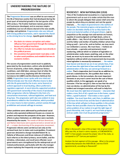 Analyzing Progressivism