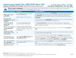 Aspirus Arise Health Plan: HMO HDHP Silver 2700