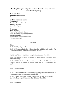 Reading History in Antiquity: Audience