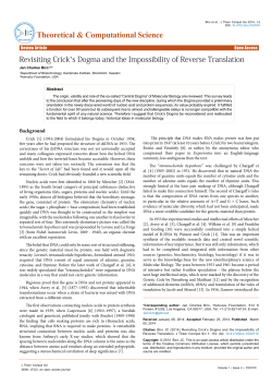 Revisiting Crick`s Dogma and the Impossibility of Reverse Translation