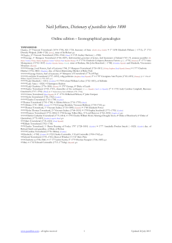 Genealogy - Townshend