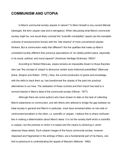 communism and utopia - Arthur Benveniste`s Home Page