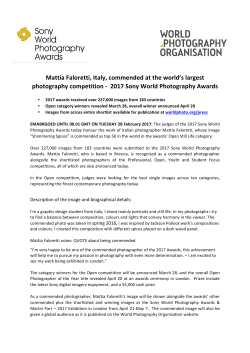 Mattia!Faloretti,!Italy,!commended!at!the!world`s!largest