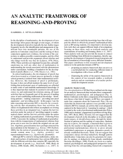 an analytic framework of reasoning-and-proving