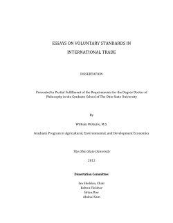 essays on voluntary standards in international trade