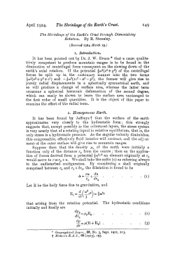 The Shrinkage of the Earth`s Crust through Diminishing Rotation.