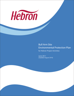 Bull Arm Site Environmental Protection Plan