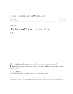 One Hundred Years of Race and Crime