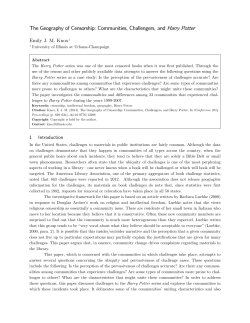 The Geography of Censorship: Communities