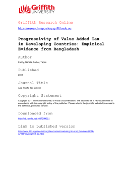 Progressivity of Value Added Tax in Developing Countries