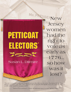 Petticoat Electors - Garden State Legacy