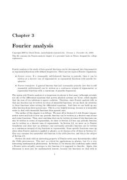 3. Fourier analysis
